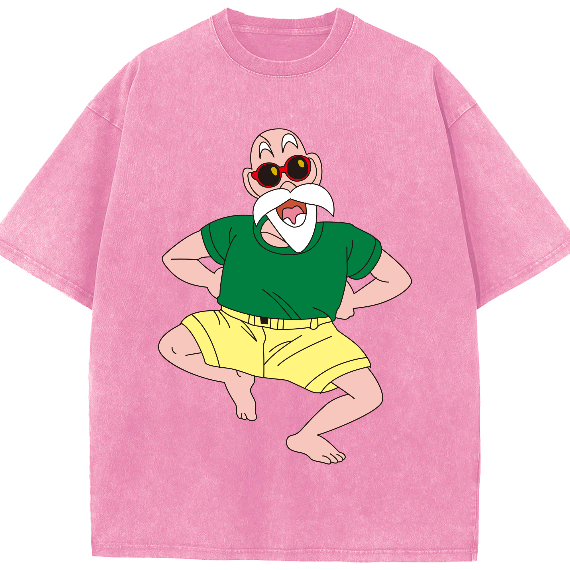 （画像用） ドラゴンボール 亀仙人（かめせんにん） DRAGON BALL Master Roshi Kame Sennin 綿100% ヴィンテージ風 半袖Tシャツ（フロントプリント）